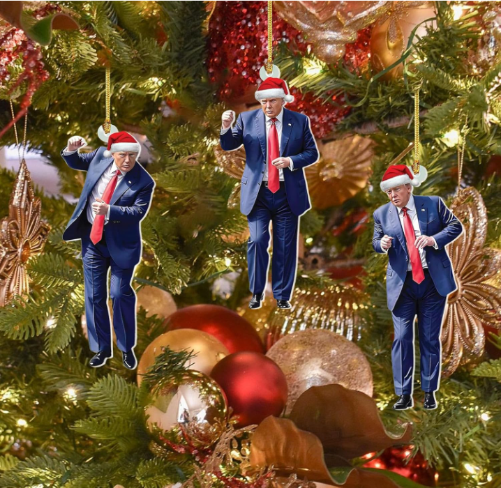 Trump Christmas Ornaments 2024 Trump Dancing Ornament Set of 3 eBay