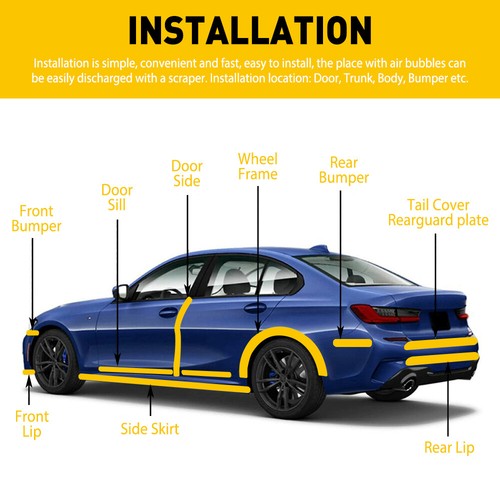 Carbon Fiber Black High Gloss Auto Vinyl Wrap Sticker Sheet Film Decal DIY 6D - Picture 3 of 10
