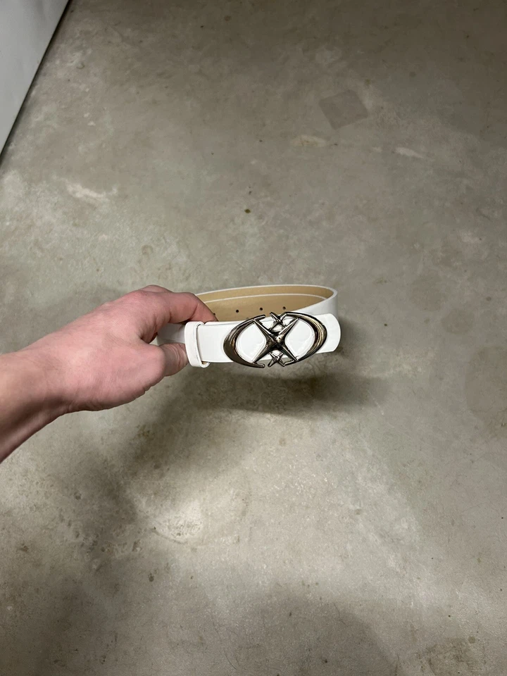 Cinturón y2k Blanco Vintage Estrella y Luna Foto 3 de 4