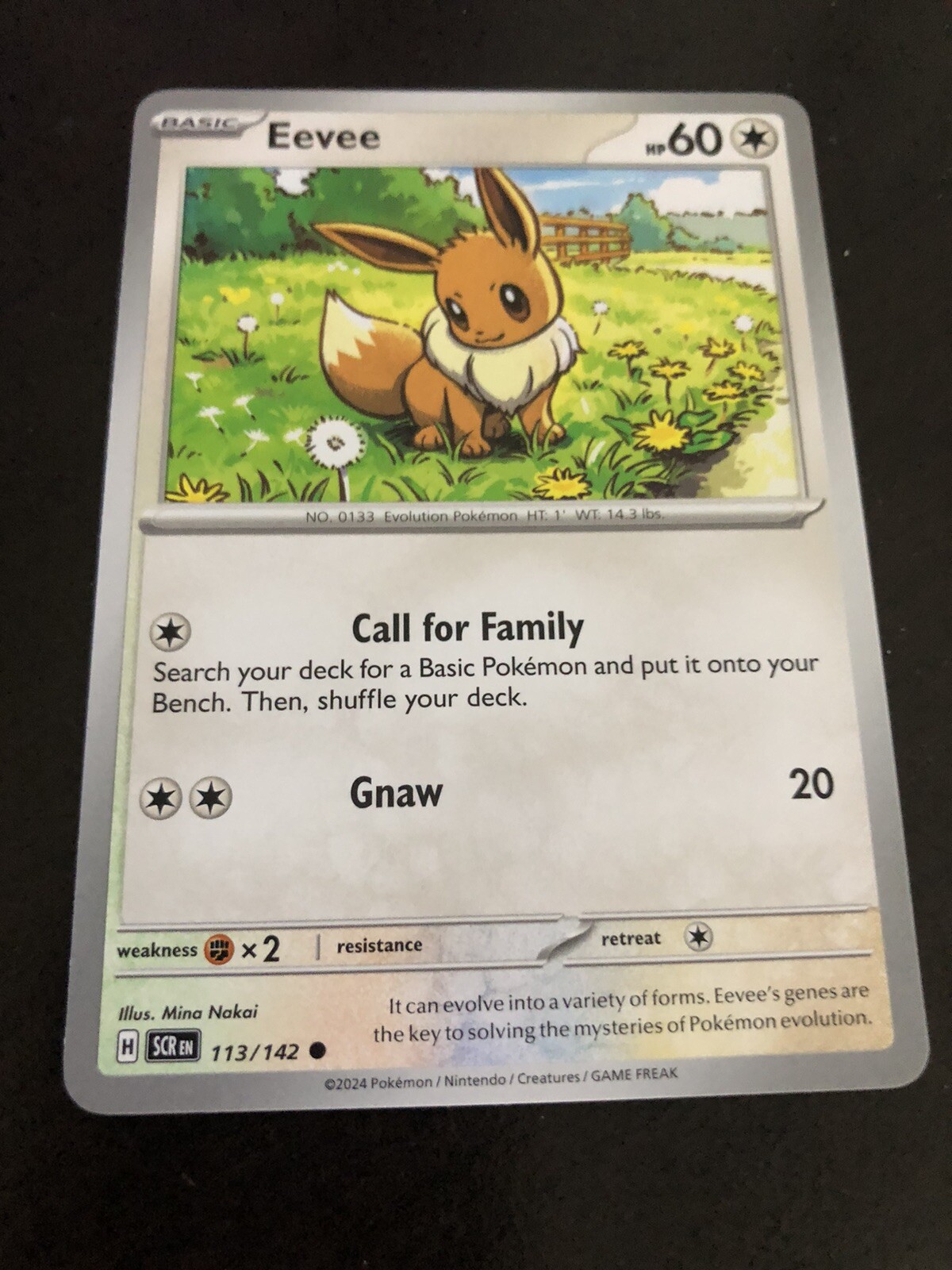 Pokémon TCG Stellar Crown Eevee 113/142 NM