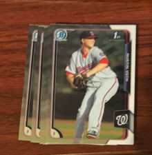 2015 Bowman BCP28 Austin Voth 10 count All Chrome lot Washington Nationals
