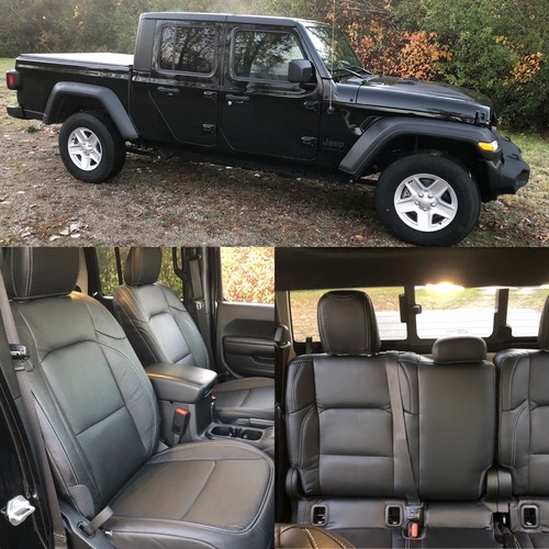2020 2021 2022 JEEP GLADIATOR OVERLAND SPORT BLACK KATZKIN LEATHER SEAT