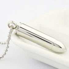Stainless Steel Opened Available Bullet Necklace Sweater Chain Pill Case Gifts