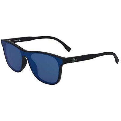 NEW KIDS Lacoste L3634S 001 Matte Black Sunglasses with Blue Mirror Lenses 48mm