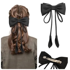Big Bow Hair Clips for Girls, Silky Satin Hair Bows Clips Tail, Large Hair Ba...
