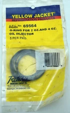 YELLOW JACKET 2 or 4 Oz. Dye/Oil Injector Replacement O-Rings - 5/Pk - 69564