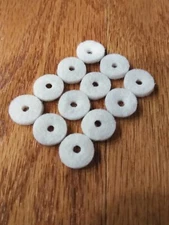Made in the USA Strap Button Mounting Felt Washers for Fender Guitars 12pk Ivory