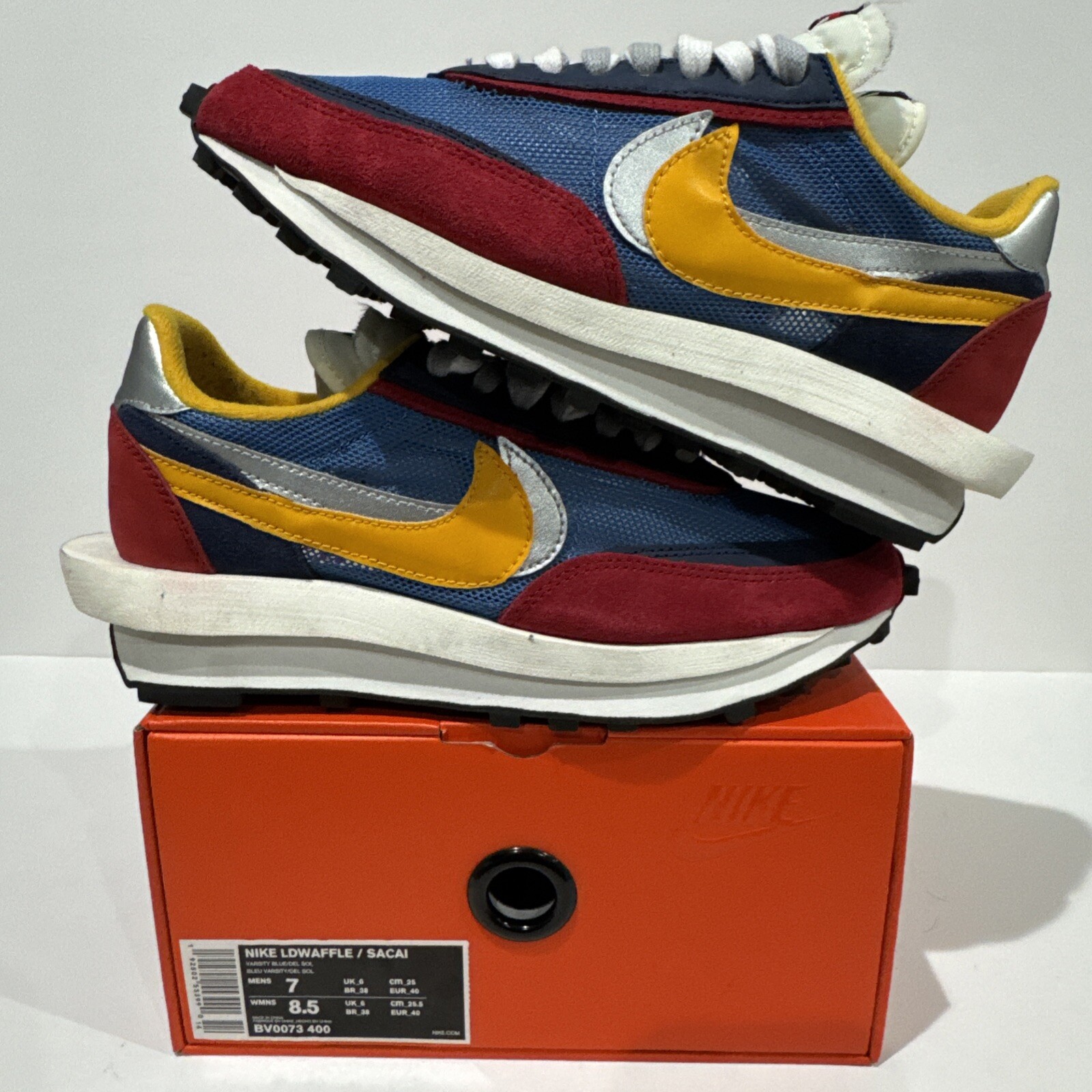 SACAI X NIKE Taglia 7 Nike sacai x LDWaffle Varsity Blu