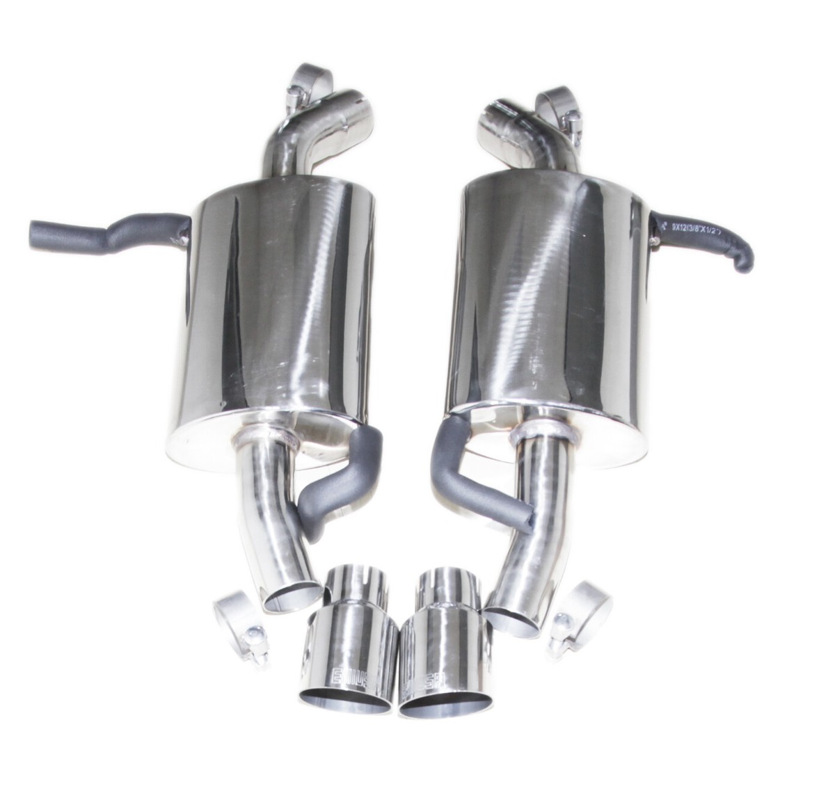 SS Muffler w/Tips for 07-13 BMW E90 E91 E93 335is N54 N55/09 BMW