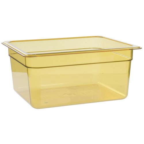 Cambro 26HP150 H-Pan 1/2 Size High Heat Food Pan, Amber, 6" Deep - Picture 3 of 4