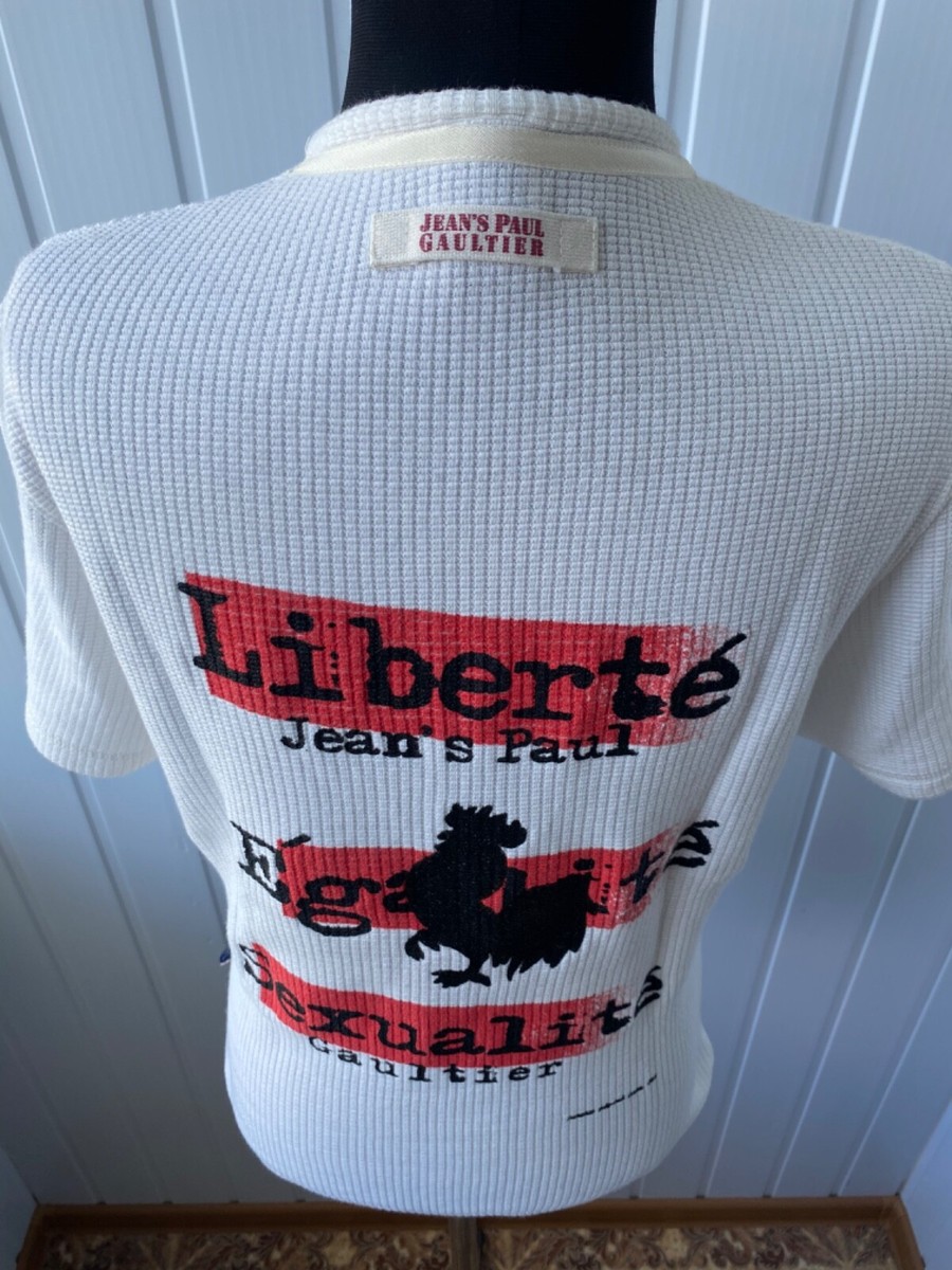 Rare Jean Paul Gaultier Mens Wuffle T Shirt Liberte Egalite