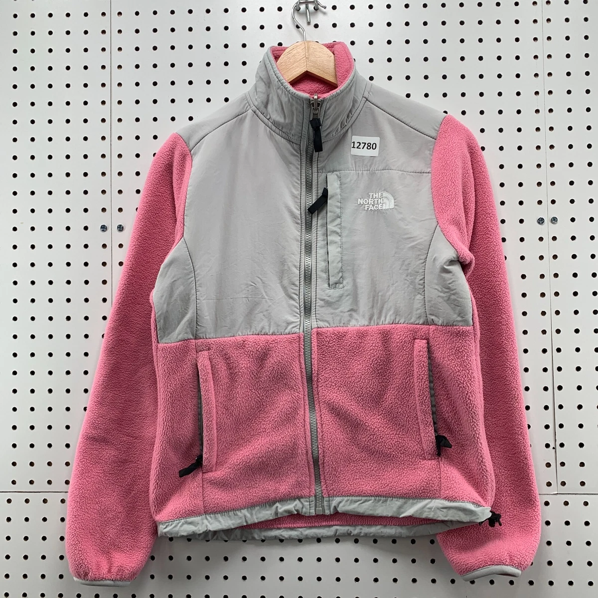 Pink north face fleece jacket sale