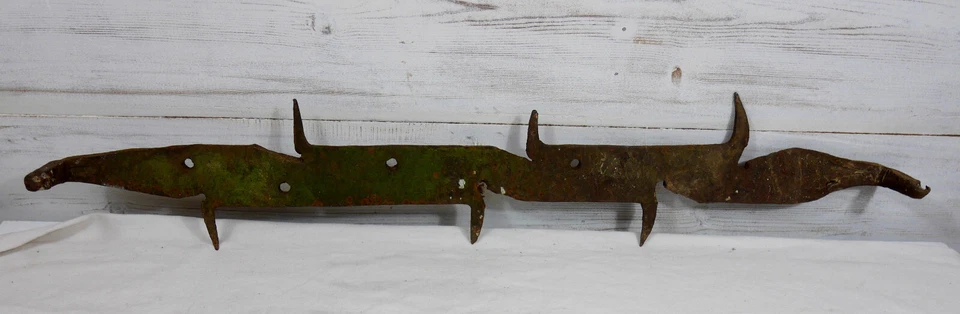 ancienne barre a pic grille defense fenetre fer forgé Window Bar XVIII th - Photo 3/4