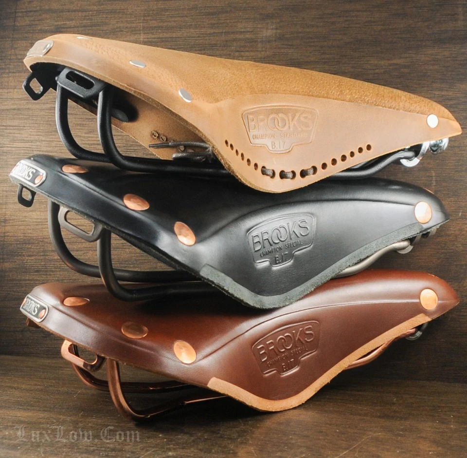 Sillín de cuero Brooks B17 para bicicleta de carretera Schwinn MTB Raleigh Tour asiento de bicicleta Foto 2 de 2