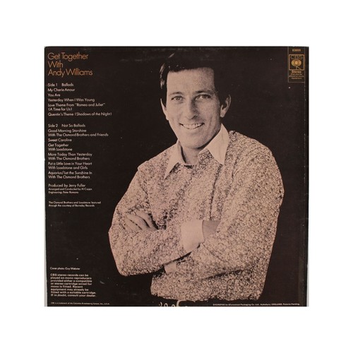 1969 UK Pressing - Andy Williams - Get Together With Andy Williams vinyl LP - 第 2/5 張圖片
