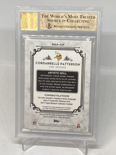 Cordarrelle Patterson 2013 Museum Collection Sig RC Auto #/50 GOLD BGS 9.5 POP2 - Picture 5 of 9