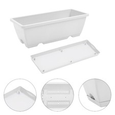 5 x Trough Plant Pot Long Plastic Planter Outdoor Garden Window Herb Flower Box