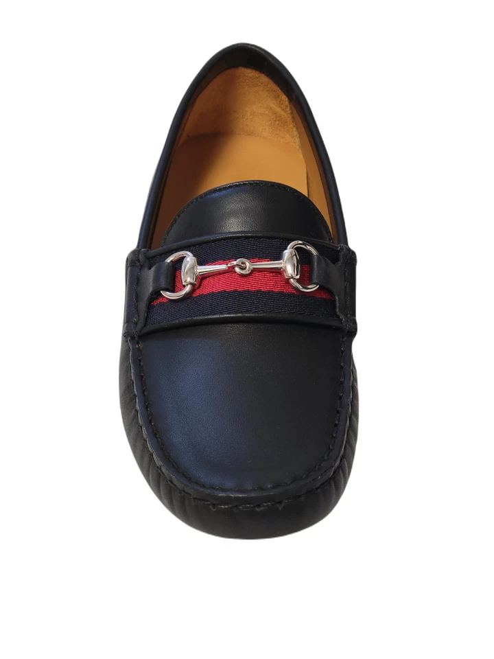 Nuevo en caja Nuevo Gucci Niños Niños Driver Web Mocasines - Negro Talla 33 EE. UU. 2 Foto 3 de 4