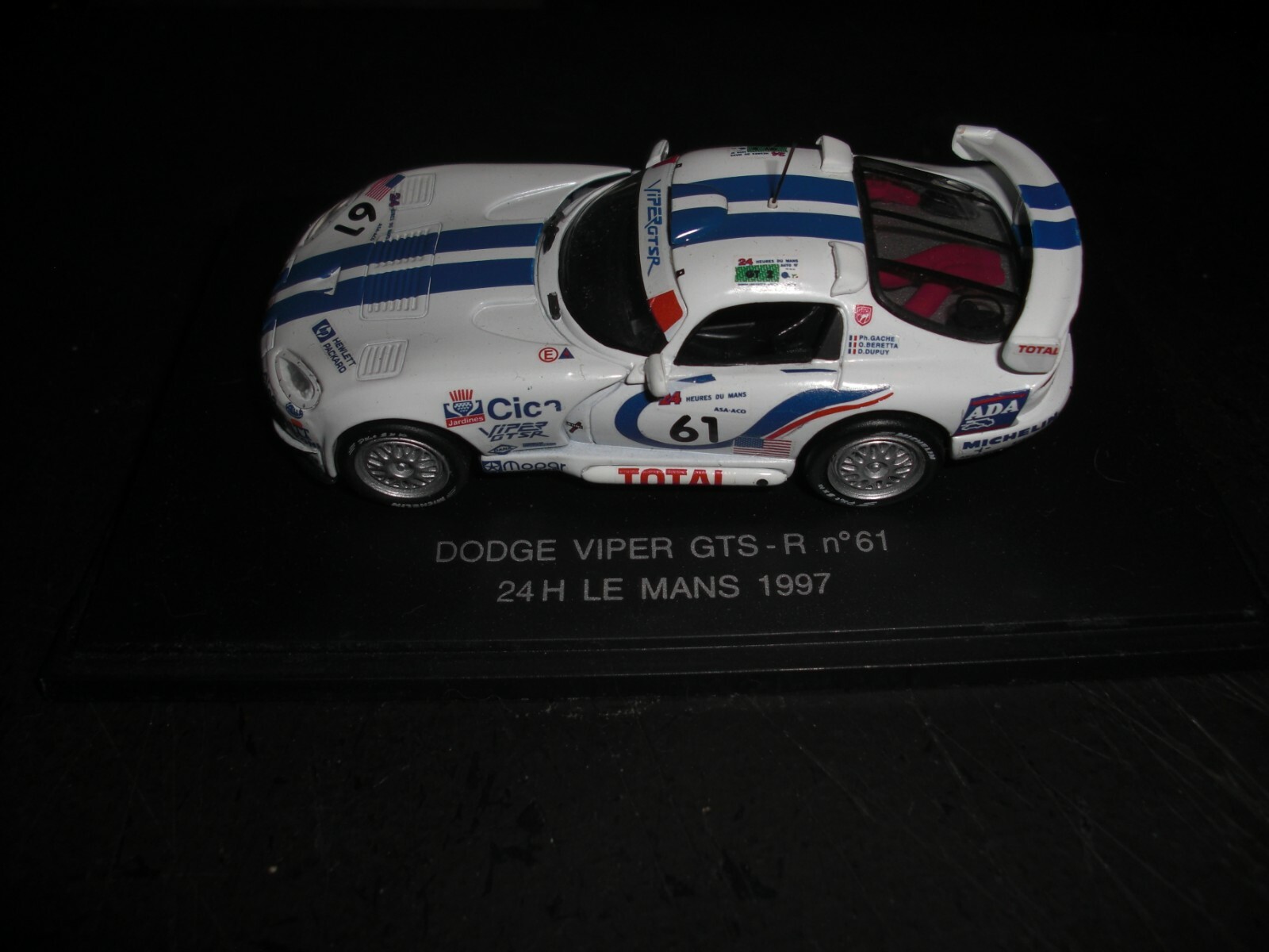 1 43 scale eagle's race dodge viper gts coupe red by ebay