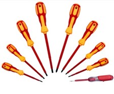Insulated Screwdriver Set 9pcs VDE  Electrical Magnetic Tips With Case