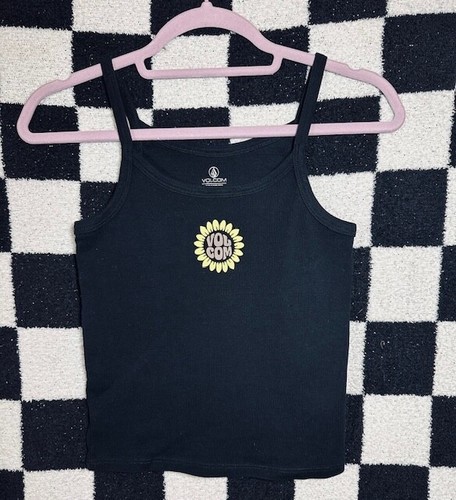 Volcom M Medium Floral Crop Tank Top