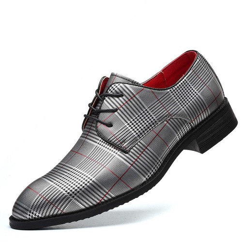 Men's Leather Shoes Business and Casual Lace-up Dress Shoes All-match Low Top Sh - 第 20/30 張圖片