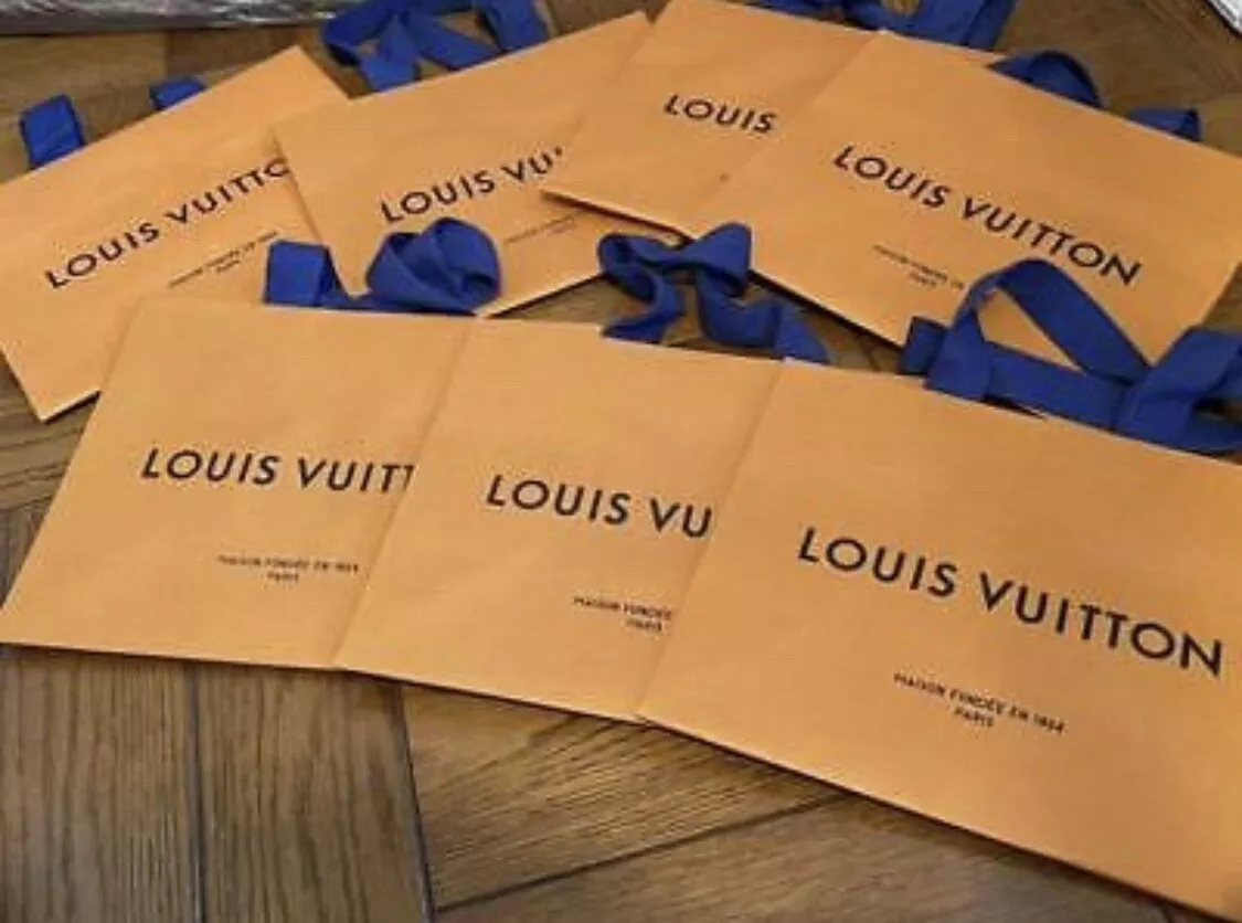 Gucci & Louis vuitton shopping bags and boxes