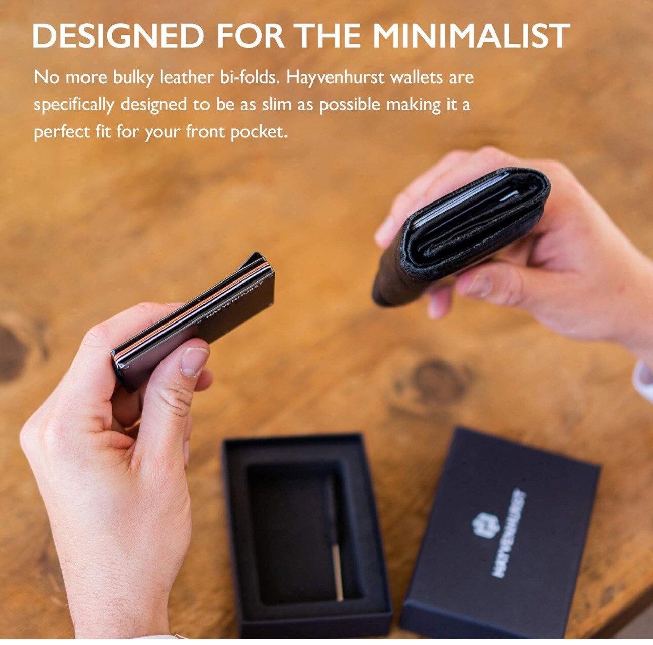 Slim Wallet For Men - Front Pocket RFID Blocking Minimalist Wallet For Men