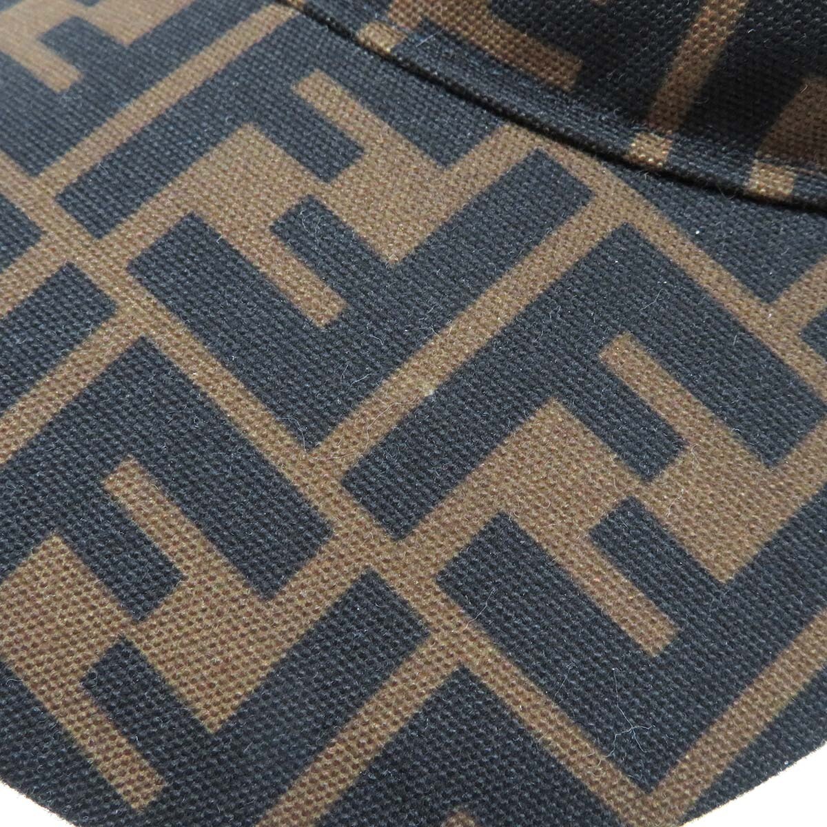 Fendi FF Pattern Baseball Cap FXQ768 A66O Unisex Brown Black Fendi FF Pattern Baseball Cap FXQ768 A66O Unisex Brown Black