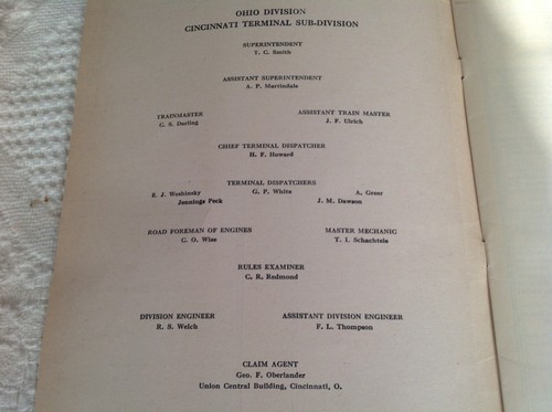 The Baltimore & Ohio RR Co. Time Table #74, 10 pg Unfolded & Well Preserved EC - Picture 6 of 9