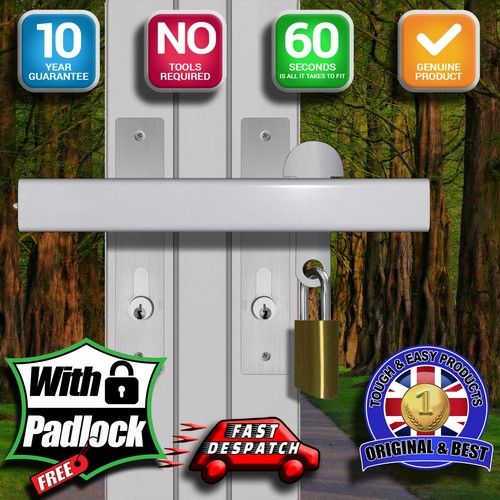 Patio French Conservatory Double Door Dead Lock Extra Security BRASS