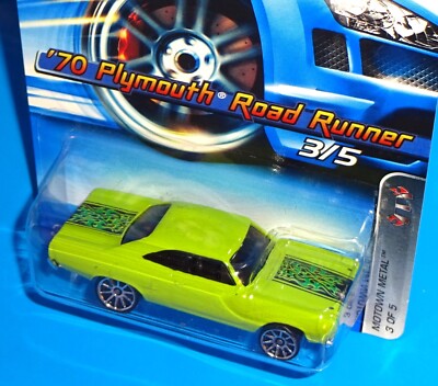 Hot Wheels 2006 Motown Metal #88 '70 Plymouth Road Runner Lime