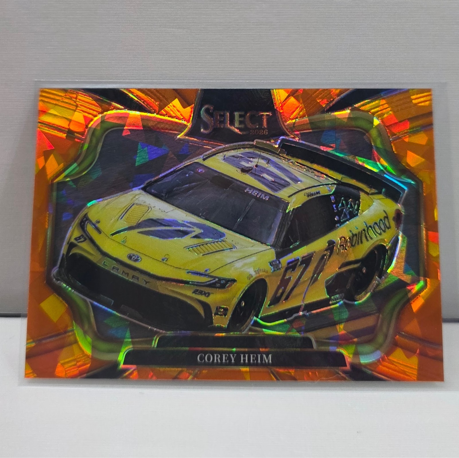 2026 Panini Select NASCAR Racing Pit Road #123 Corey Heim Orange Ice Prizm