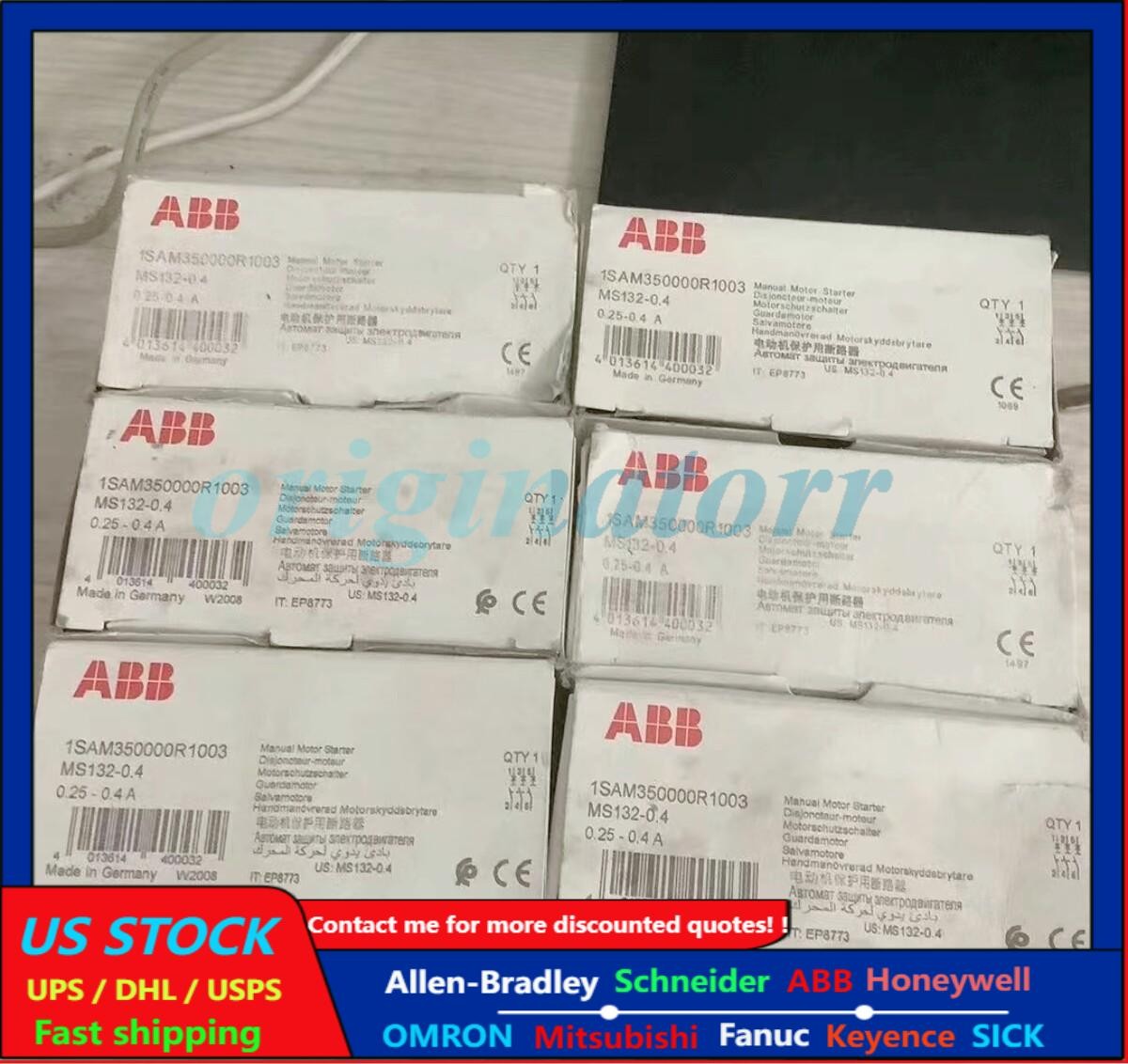1pc ABB MS132-0.4 (0.25-0.4A) Motor Starter