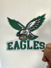 Philadelphia Iron On Patch White Green Black Embroidered Football Comic Eagles