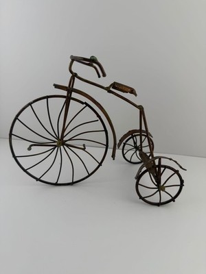 Vintage Enesco Imports Corp 1973 Penny Farthing Bicycle Metal Sculpture
