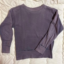 1950s Vintage Cotton Sweatshirt, Eggplant Navy