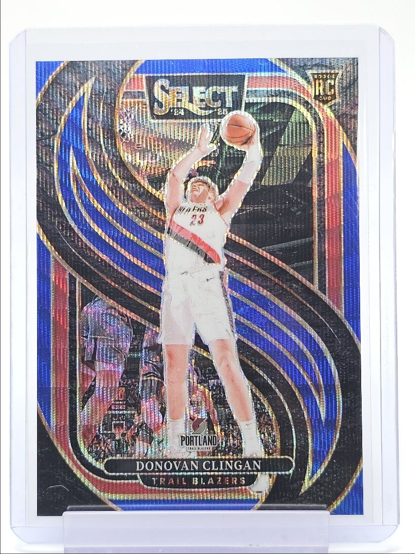 DONOVAN CLINGAN 2024-25 SELECT PREMIER ROOKIE BLUE WAVE PRIZM RC /75 Q3901