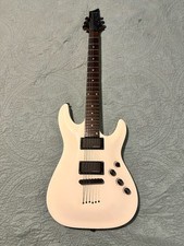 Schecter C1 Diamond Series Electric Guitar White And Black W/Duncan Humbuckers