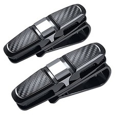 2 Pack Glasses Holders for Car Sun Visor, Sunglasses Eyeglasses Mount with