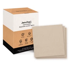 Jenvita Bamboo Everyday Napkins - 250 Pack, 2-Ply, Compostable Dinner Napkins