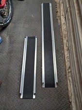 2PCS Telescopic Wheelchair Ramps, 6FT - Portable Threshold Ramps, 272kg Capacity