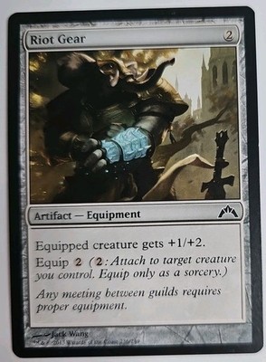 MTG Magic The Gathering Card Riot Gear Artifact Equipment Gatecrash 2013