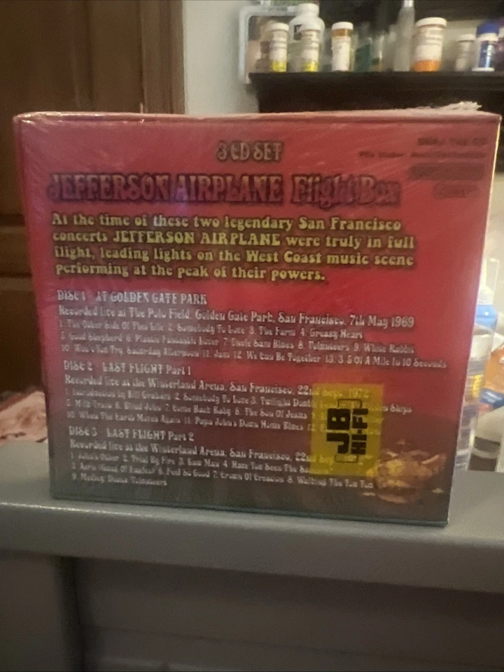 Jefferson Airplane FLIGHT BOX”  3xCD UK 2008 34 LIVE Songs 1972, SEALED, NEW! - Image 2 of 4