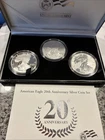 American Silver Eagle 20th Anniv 3-Coin Set 2006 - W-Sleeve, Box, COA 032613