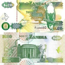 Zambia 20 kwacha 1992 P-36b UNC