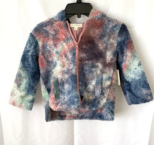 Tucker  Tate Girls Faux Sherling Hooded Jacket Tie Dye Size 3 NWT