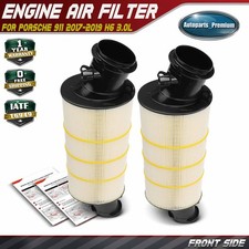 2Pcs Engine Air Filter for Porsche 911 2017-2019 H6 3.0L GAS DOHC Turbocharged