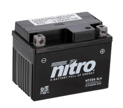 Nitro NTZ5S SLA GEL AGM Batterie 12V 4AH - Einbaufertig (YTZ5S)