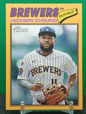 Jackson Chourio SP Yellow Border 2026 Topps Heritage #272 Milwaukee Brewers /480